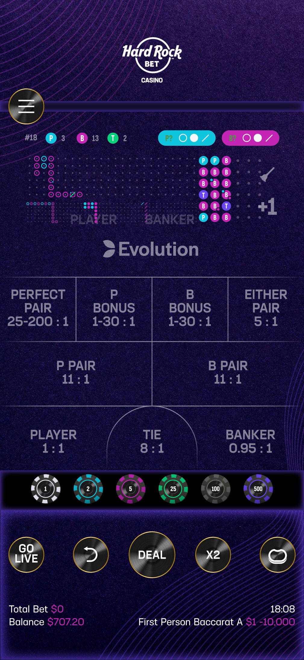 Online baccarat