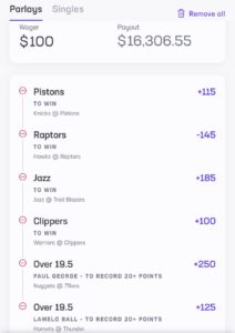 Club 520 Parlay 1/5