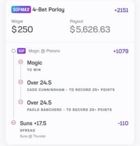 B Hen Parlay April 22