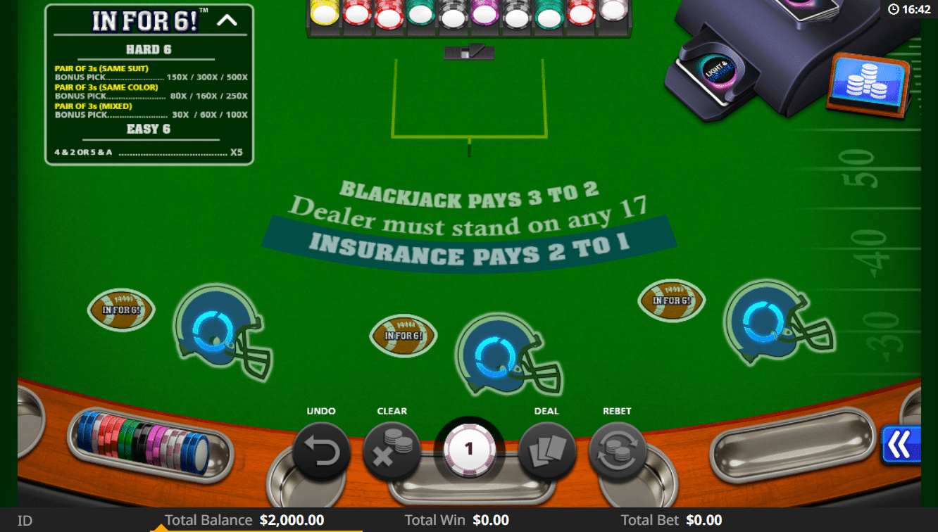 Blackjack IN FOR 6!